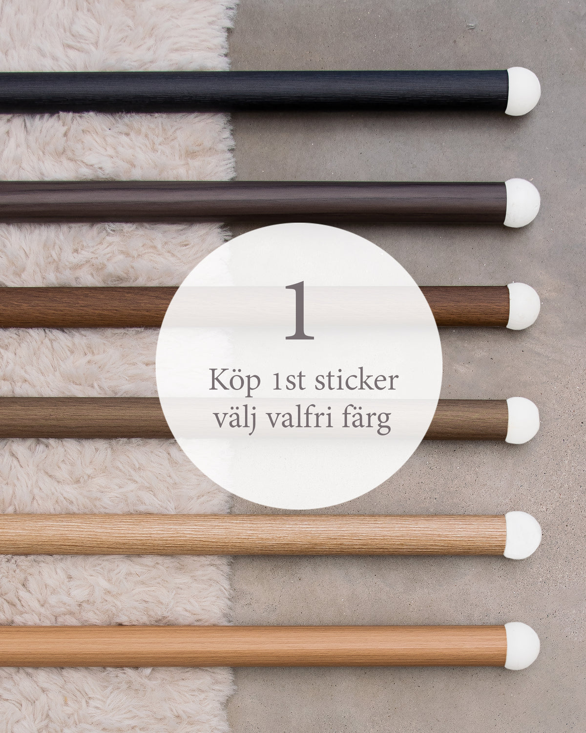 1 stk. Stoleben Klistermærker (Ikea Antilop) - Vælg farve