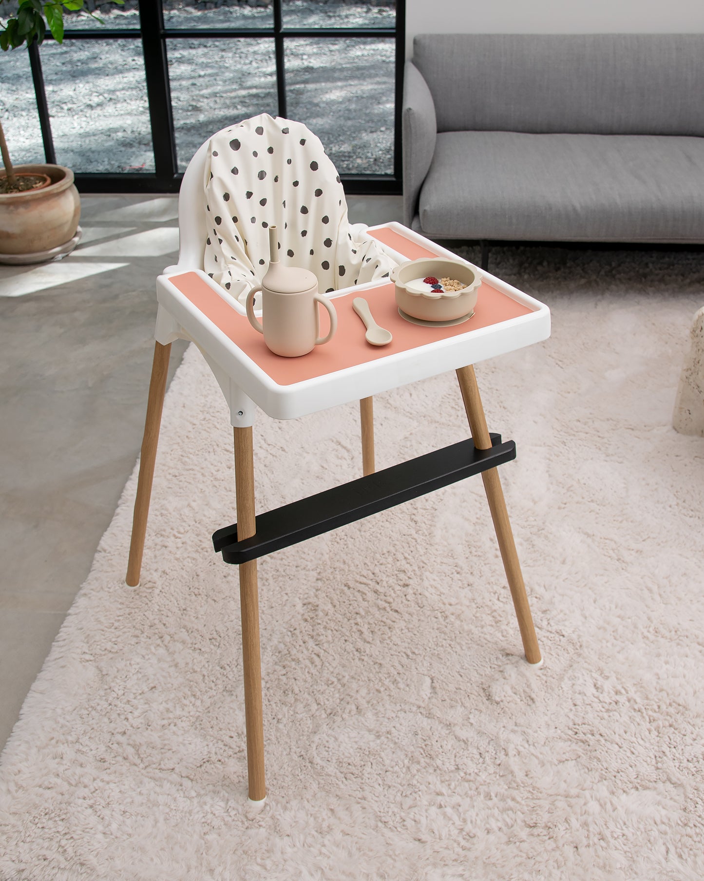 Fotstöd Barnstol Ikea Antilop - Black Wood