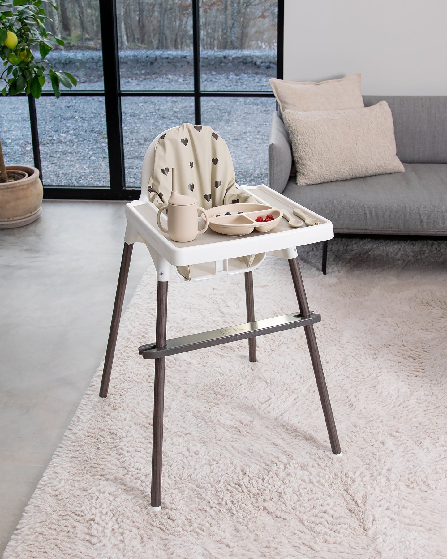 Sittkudde / Stolsdyna Beige med hjärtan - IKEA Antilop