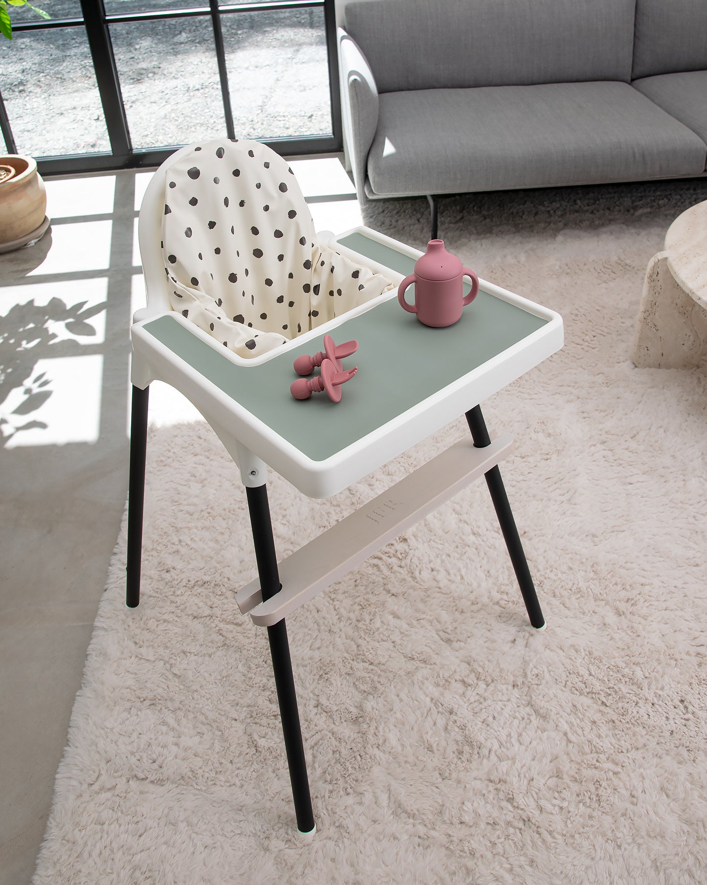 Pre-Spoon/Nybegynnerskje & Gaffel - Dusty Pink (2 stk)