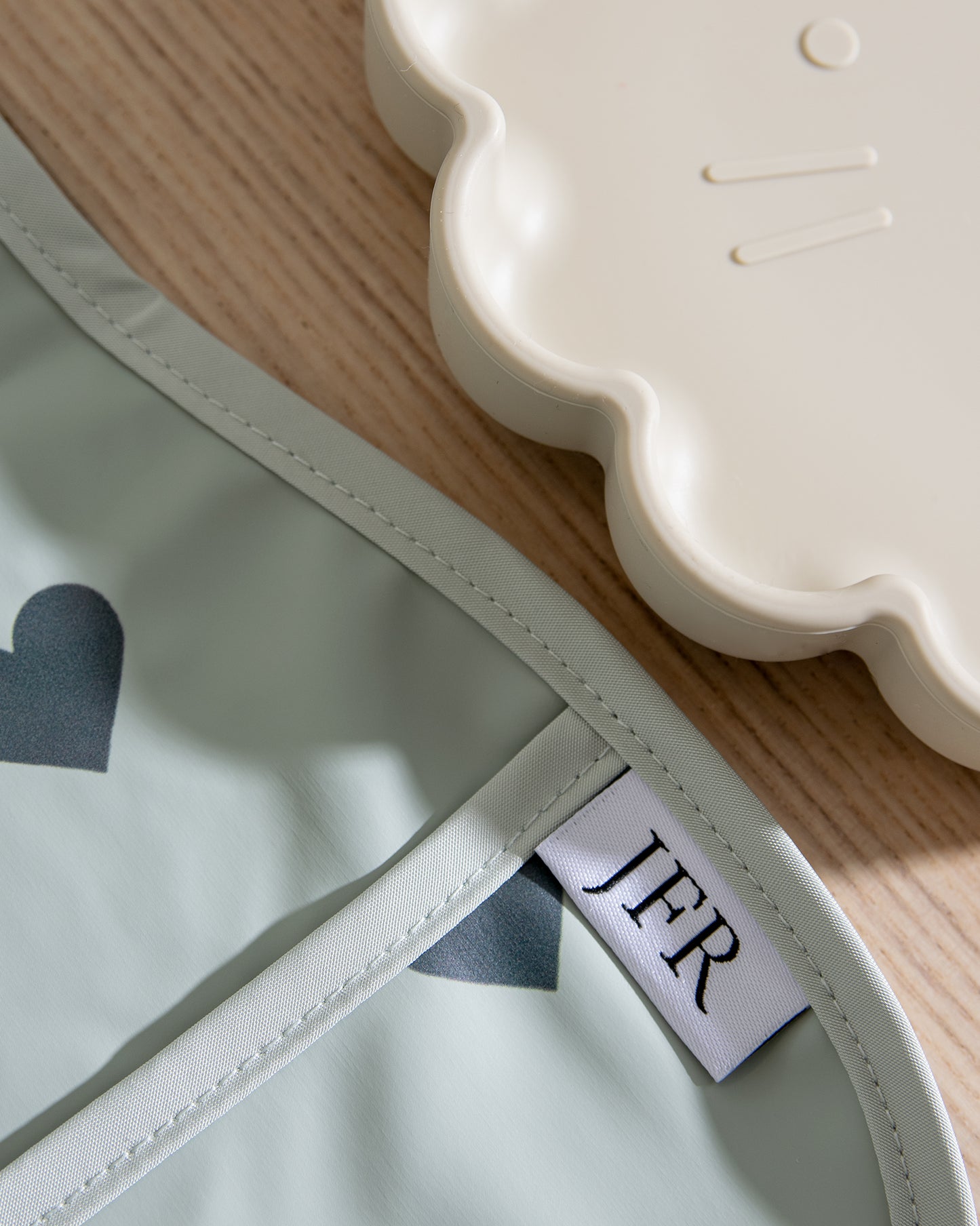 Avtorkbar/Vattentät Haklapp - Grön Med Hjärtan