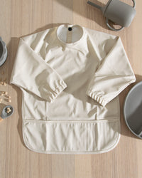 Långärmad Haklapp - Beige
