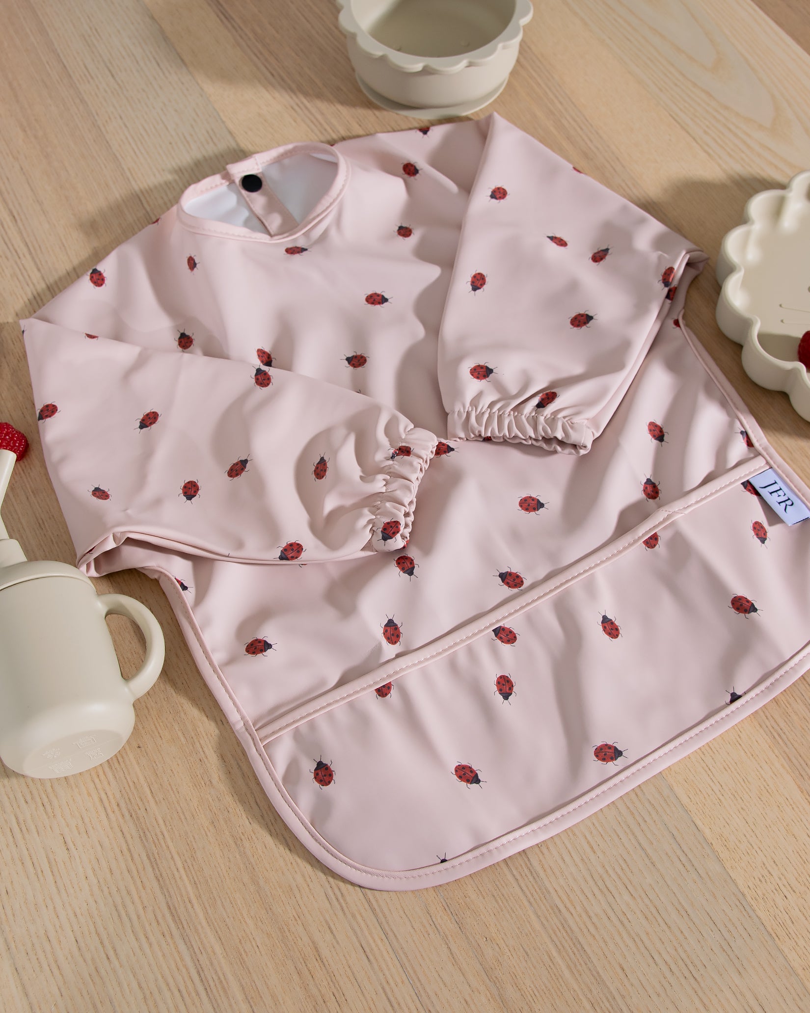 Long-Sleeved Bib - Little Ladybug