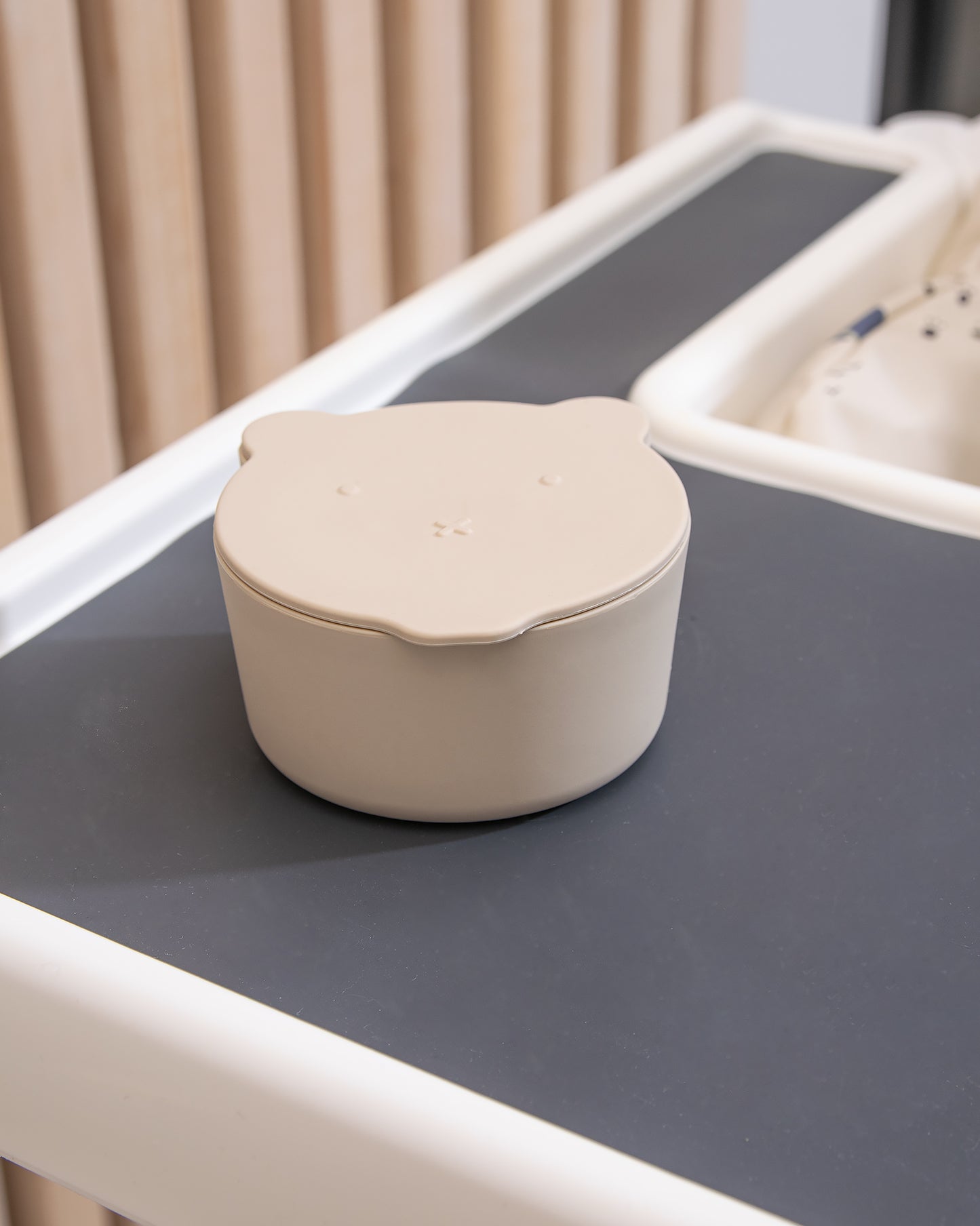 Skål med lock - Beige