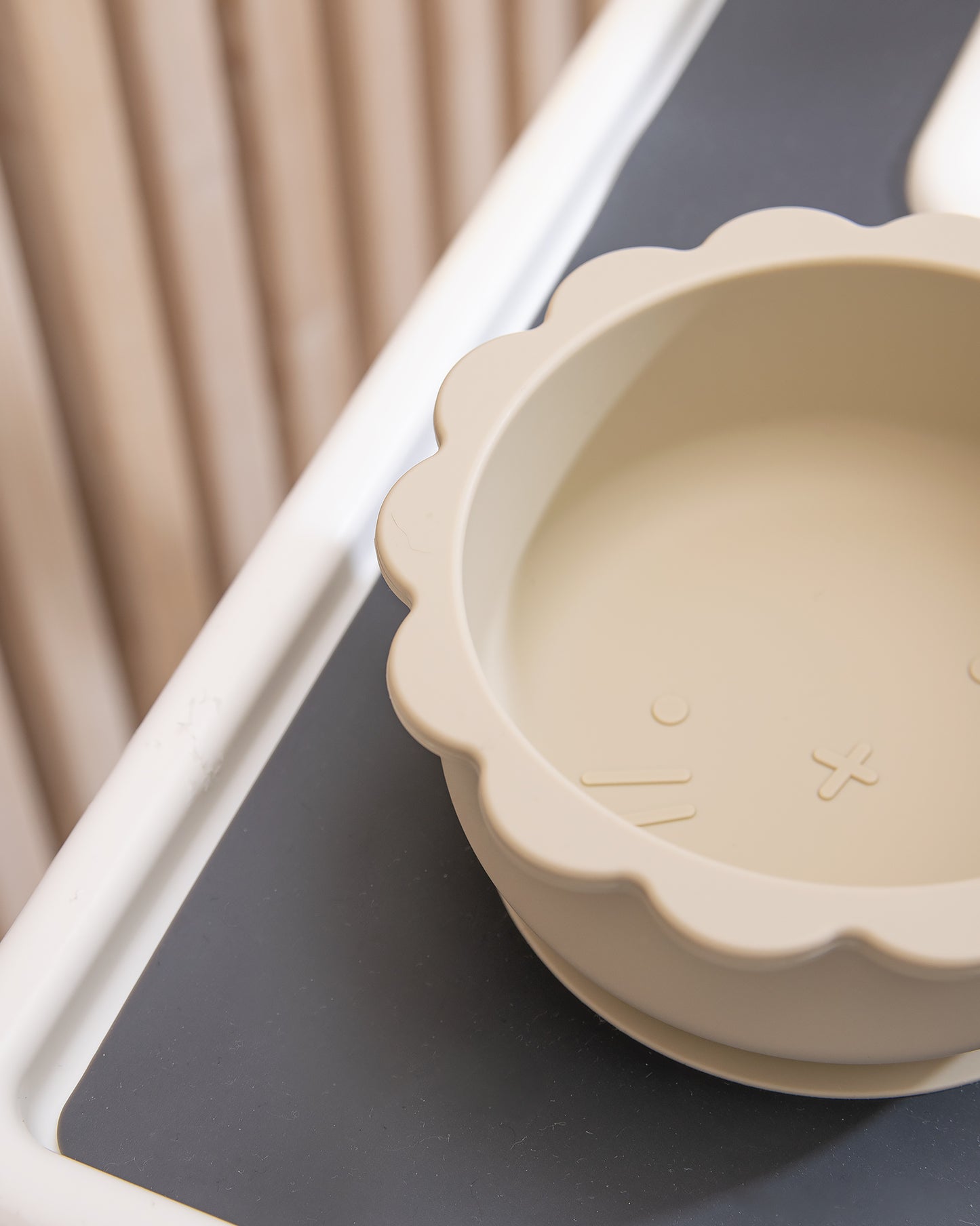 Bølget Skål - Beige