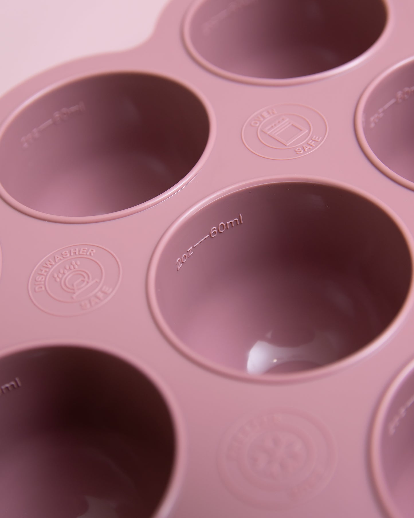Silikoneform til babymad og puréer - Rose Pink