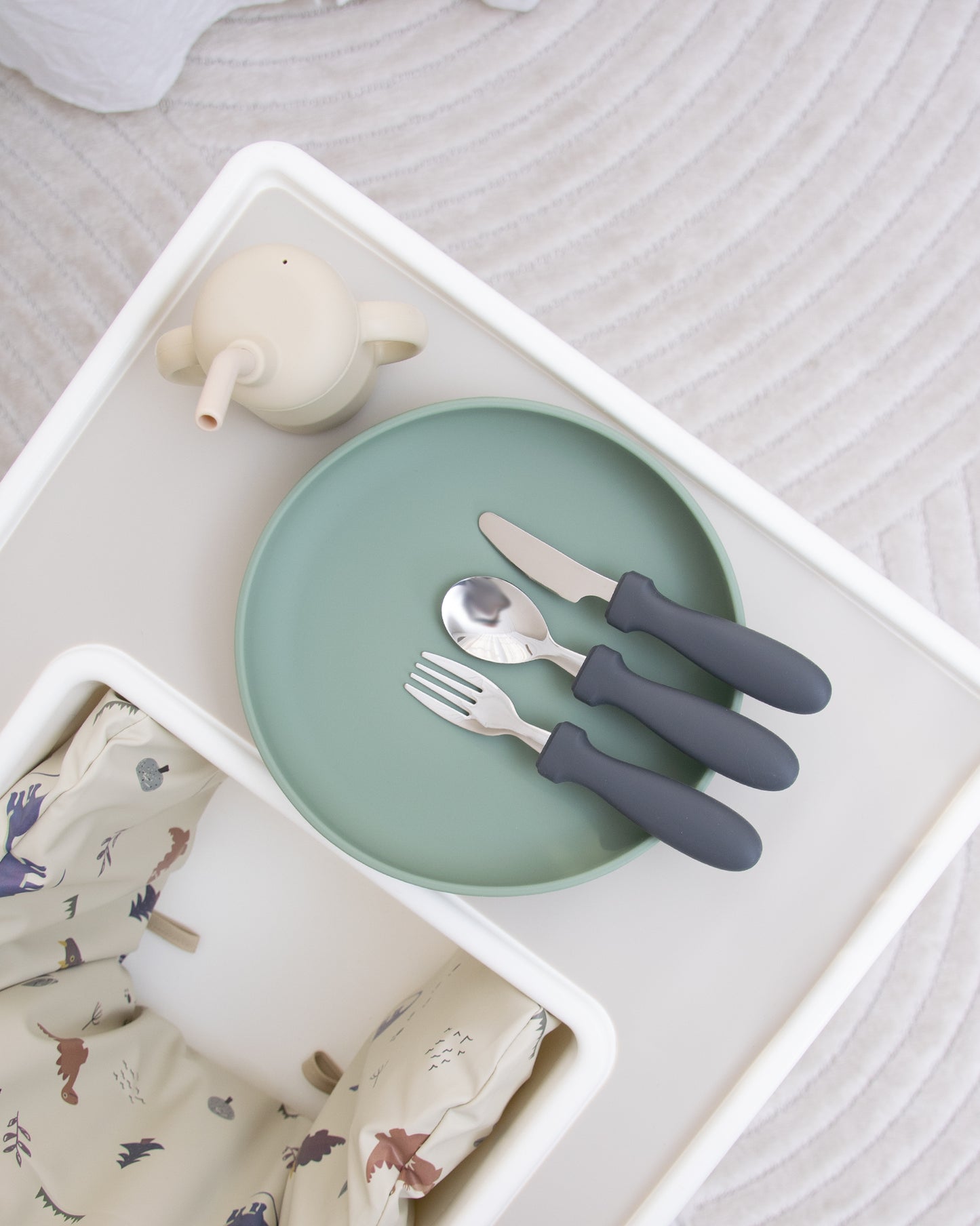 Bestiksæt Toddler 2-5 år - Mørkegrå (3 stk)