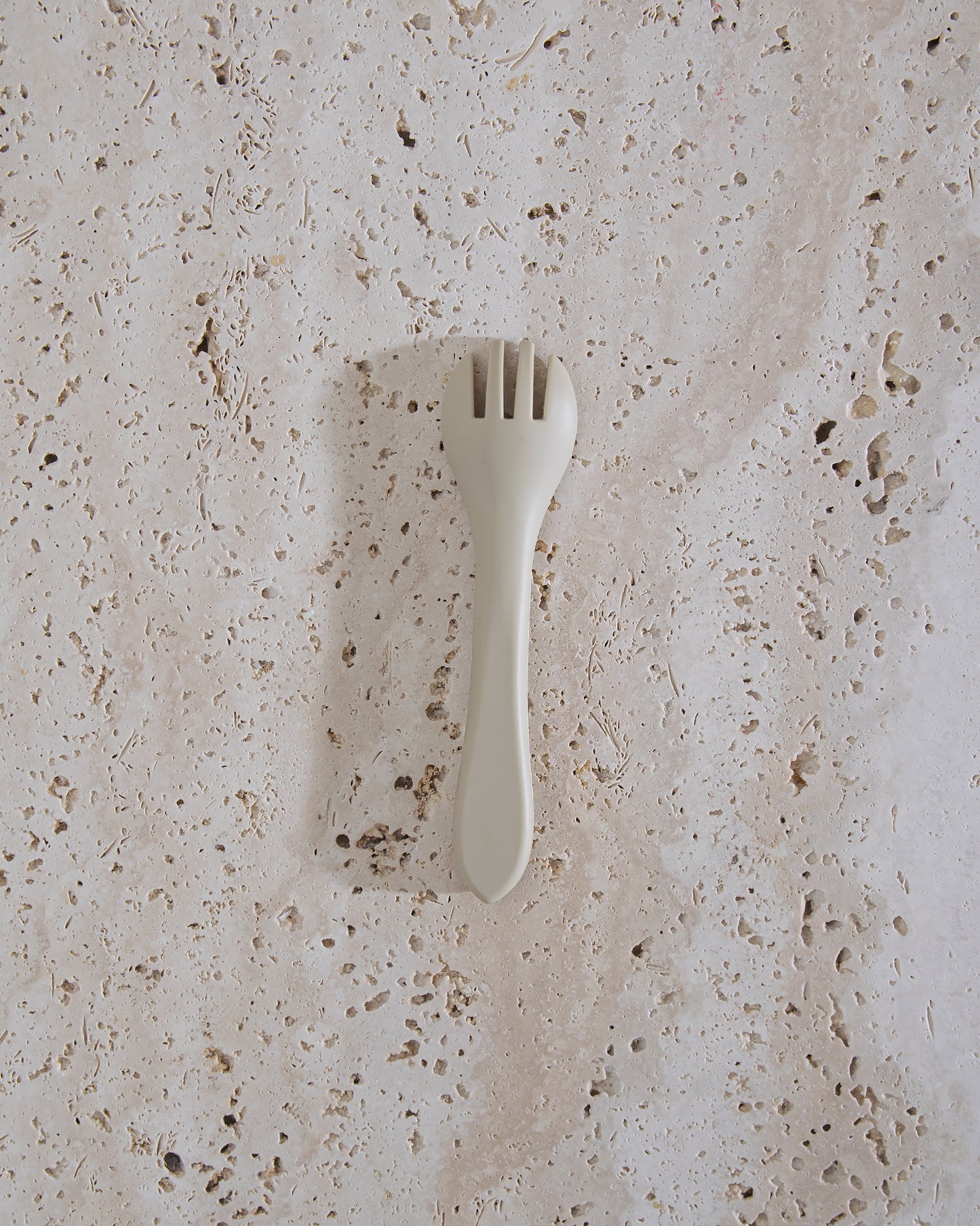 Børnegaffel i silikone - Beige