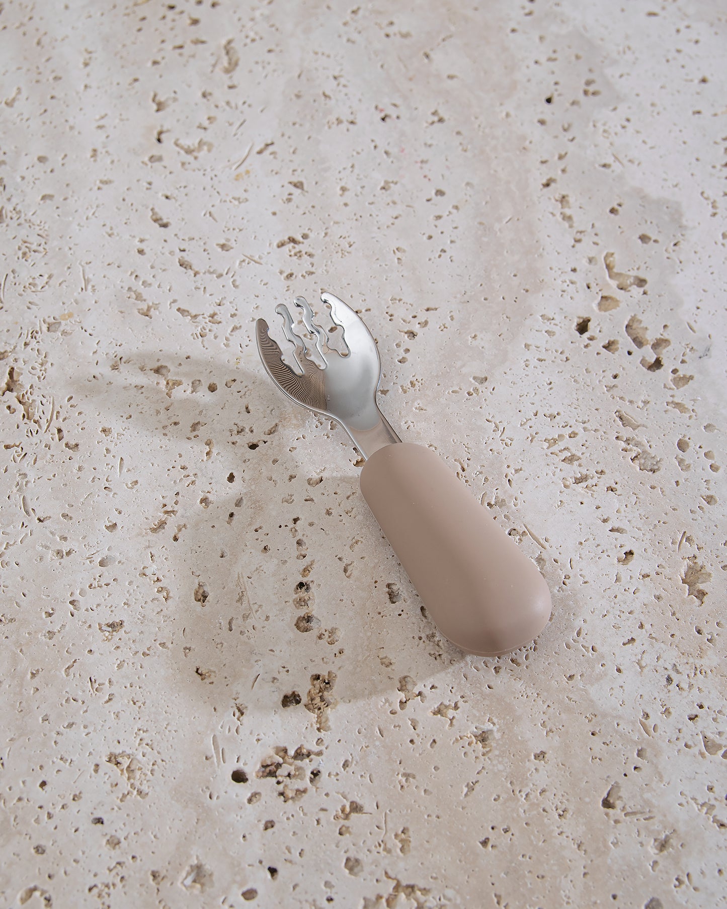 Children's Fork in Silicone/Steel - Taupe