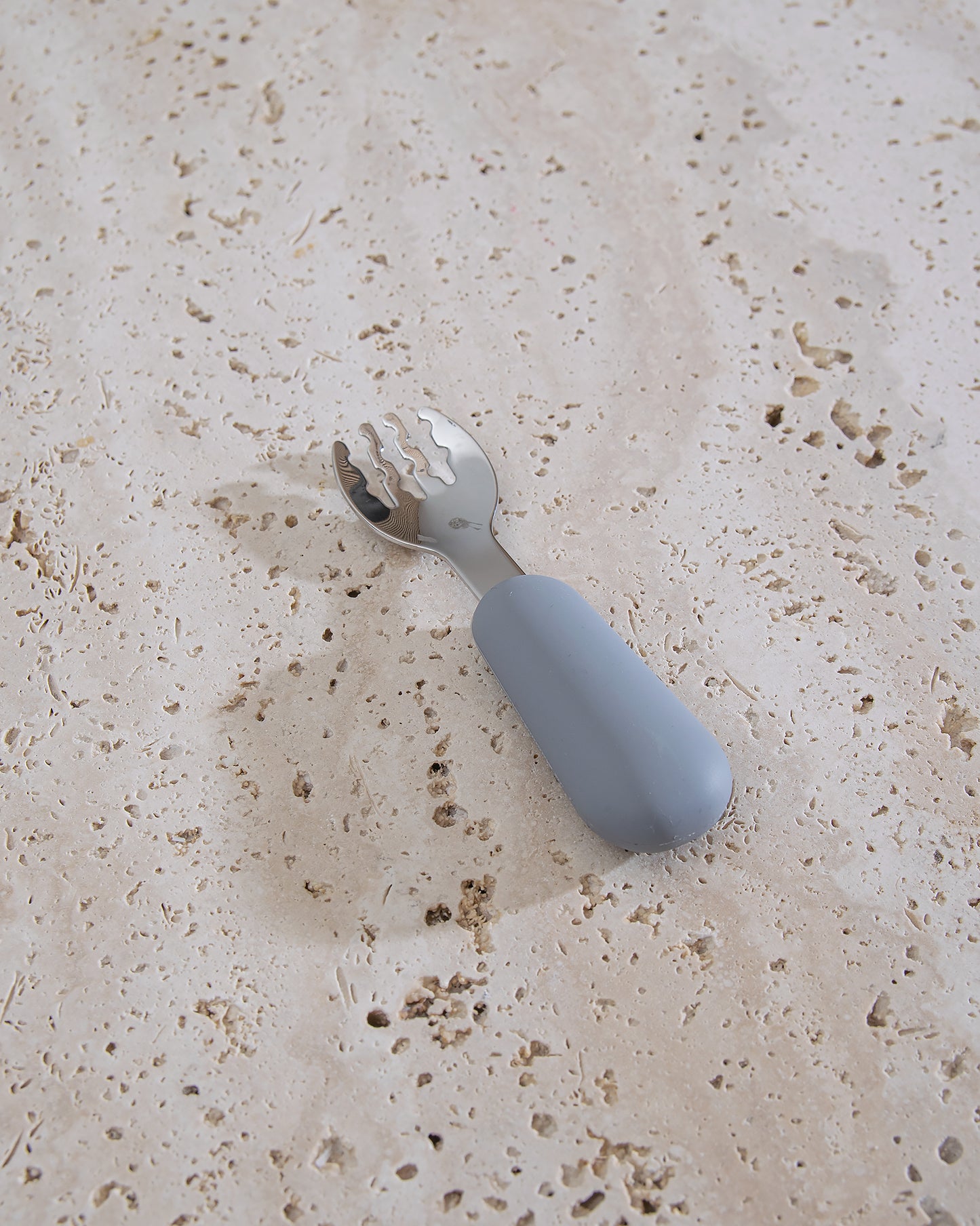 Children's Fork in Silicone/Steel - Grey