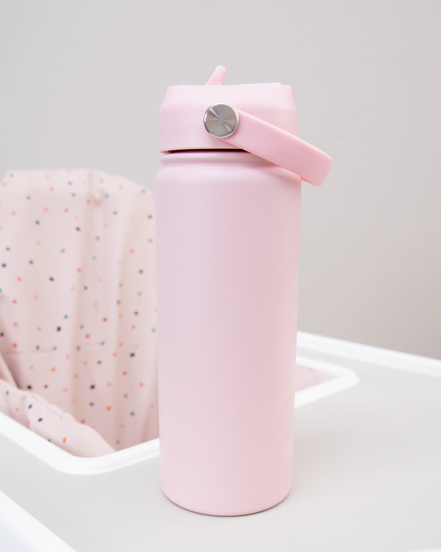Isoleret sugerørsflaske til børn - Jordbærmælk