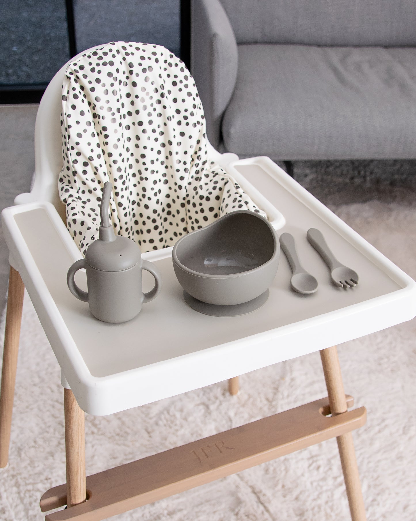 Skål med sugekopp - Dusty Grønn