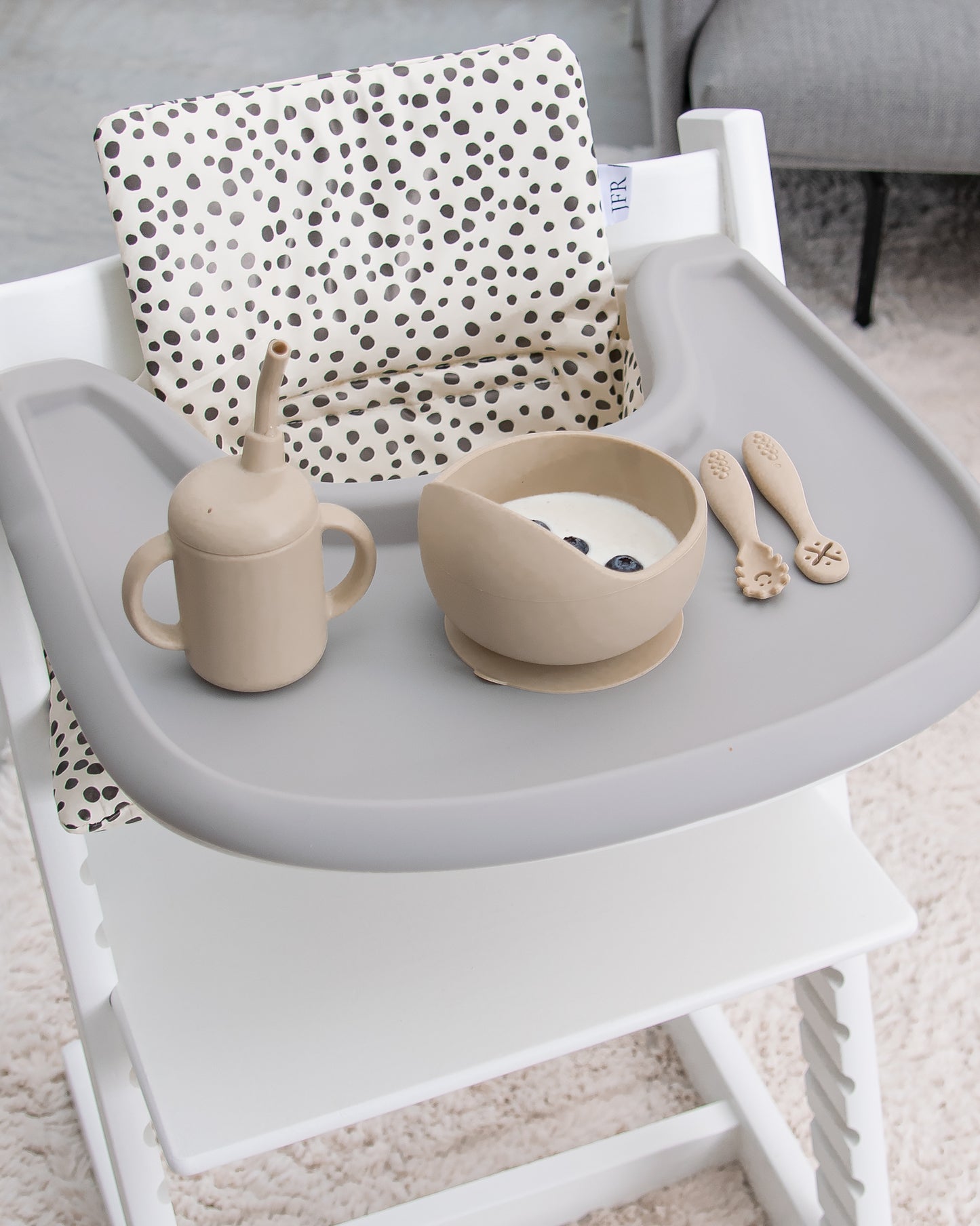 Bowl with Suction Cup - Taupe