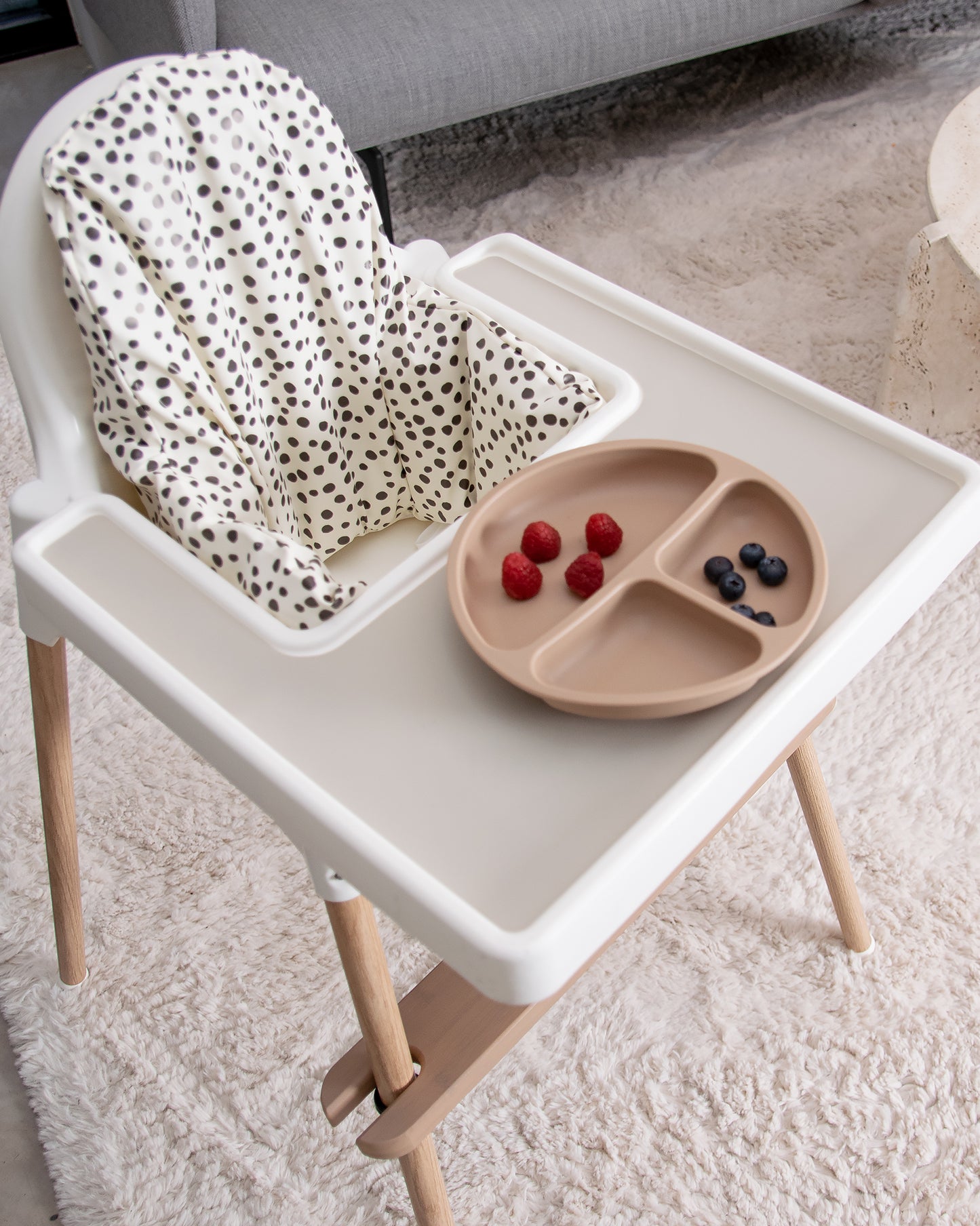 Uppdelad Barntallrik 4 Sugproppar - Taupe