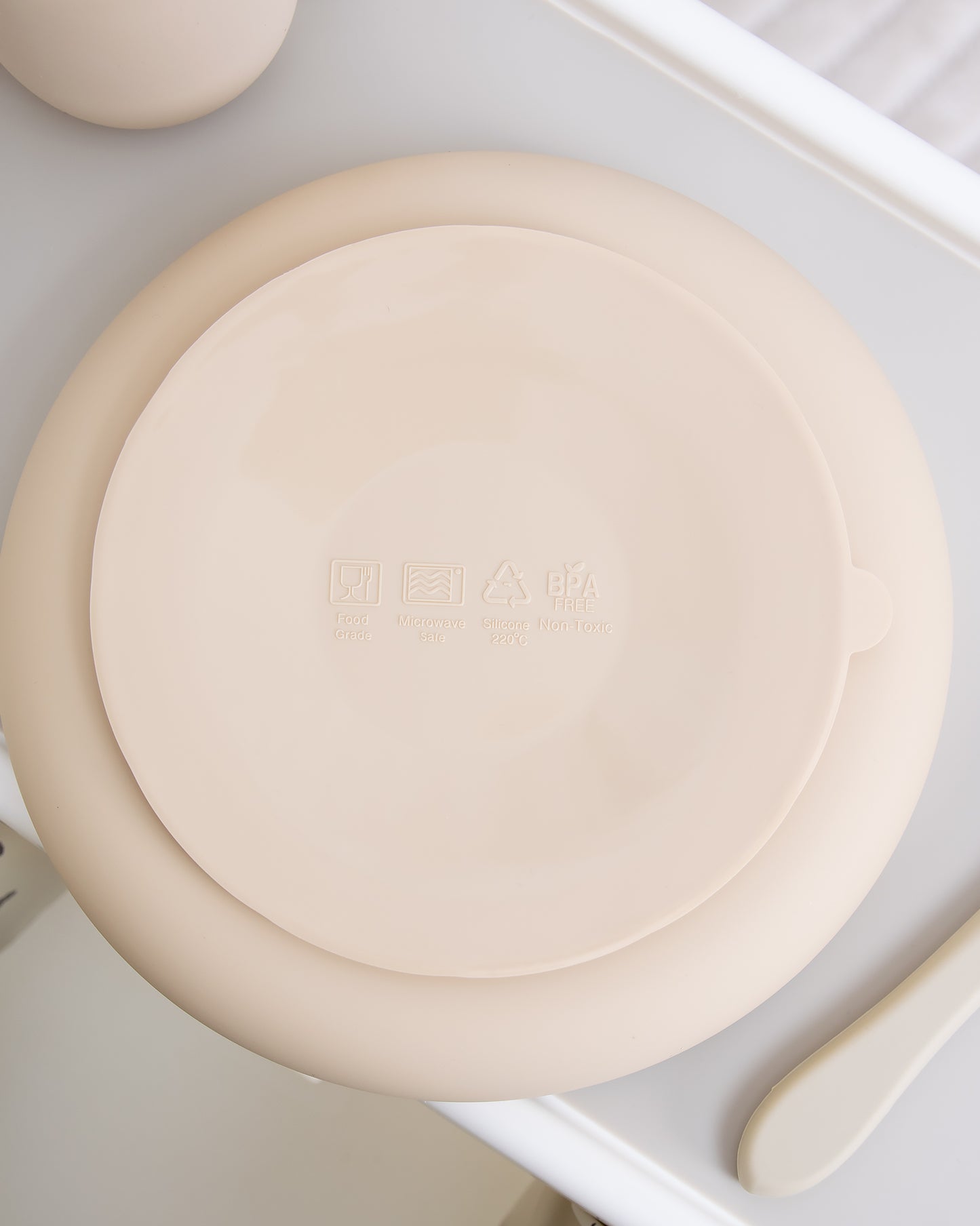 Børnetallerken uden opdeling - Sand/Beige