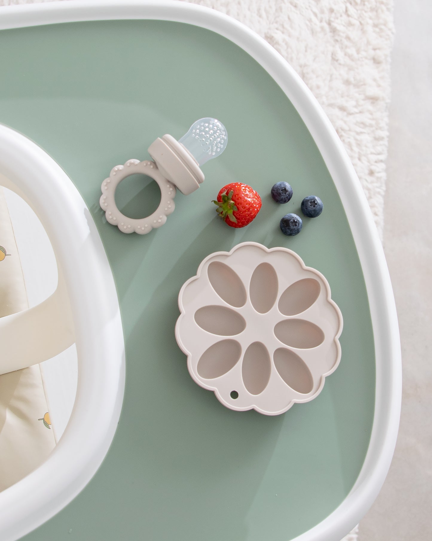 Rund silikoneform & smagsnapp - Sand/Beige