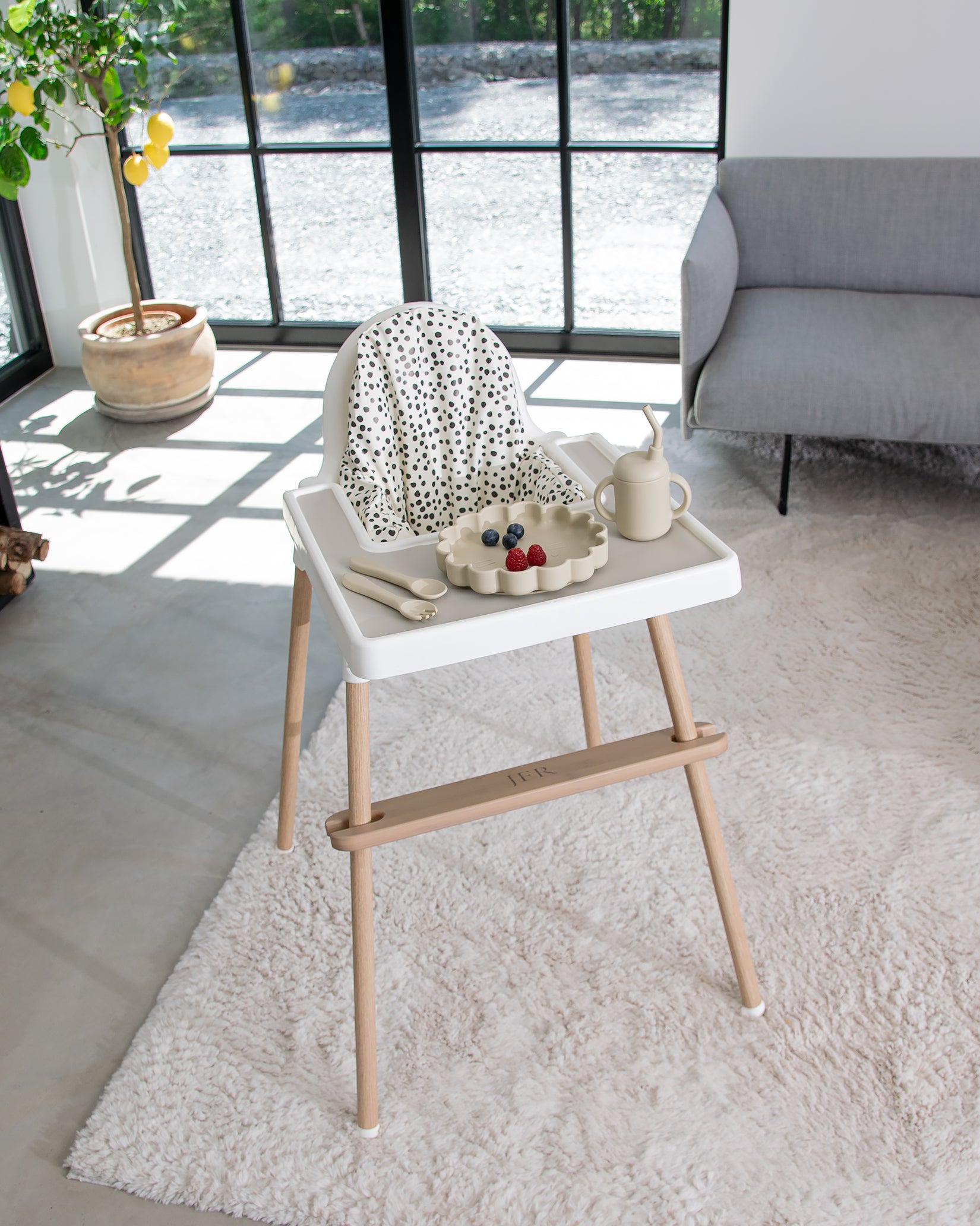 Seat Cushion Chair Pad Mini Dots White IKEA Antilop