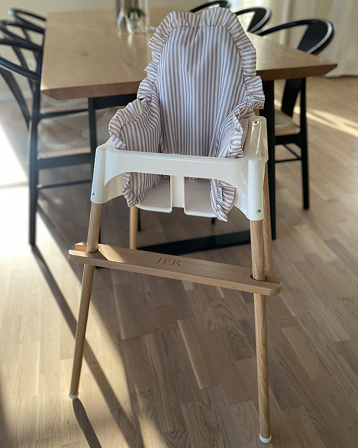 Ruffled Cushion Cover for IKEA Antilop - Beige Stripes