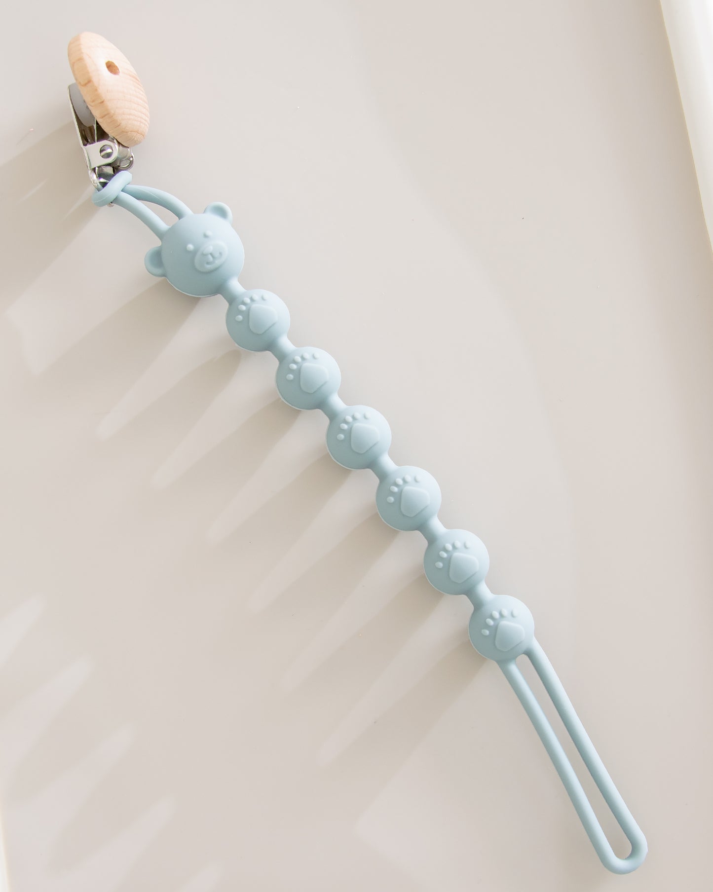 Napphållare i silikon - Teddy - Blue