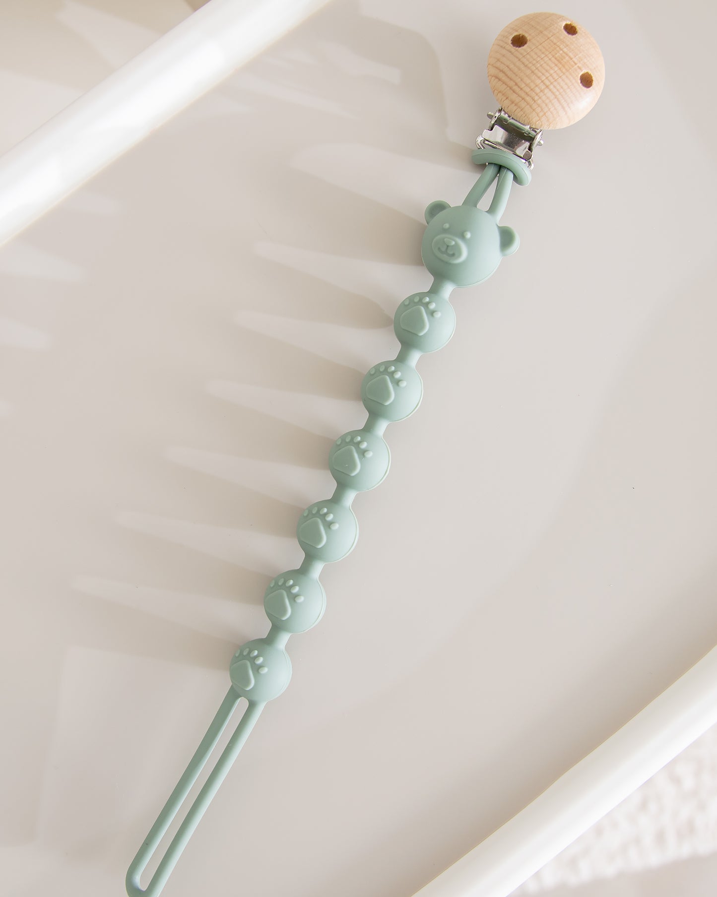 Napphållare i silikon - Teddy - Sage