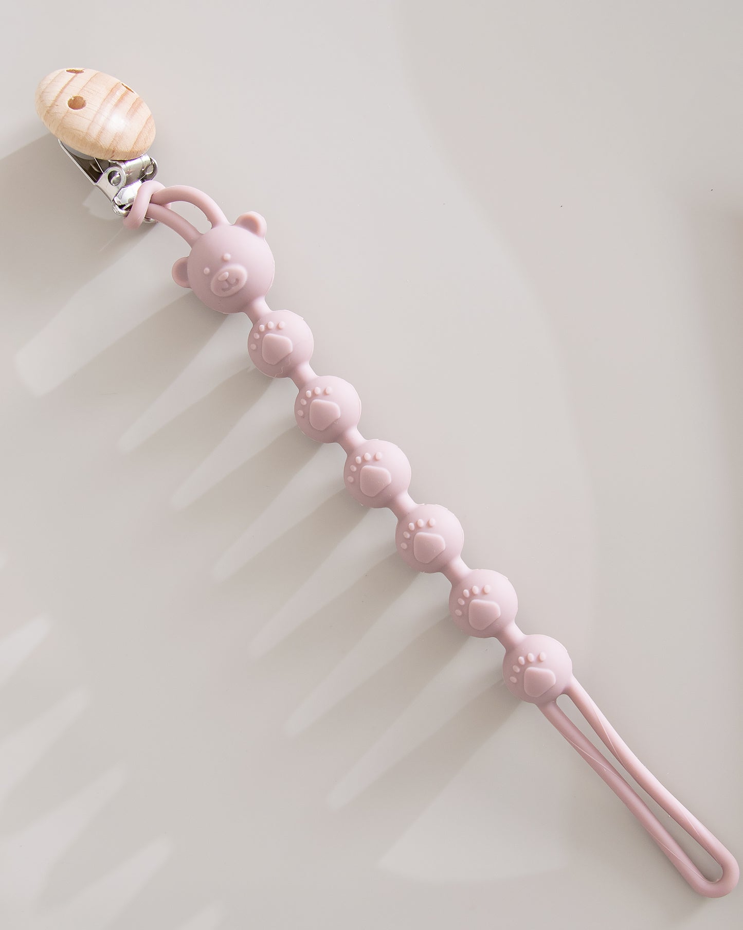 Napphållare i silikon - Teddy - Blush Pink