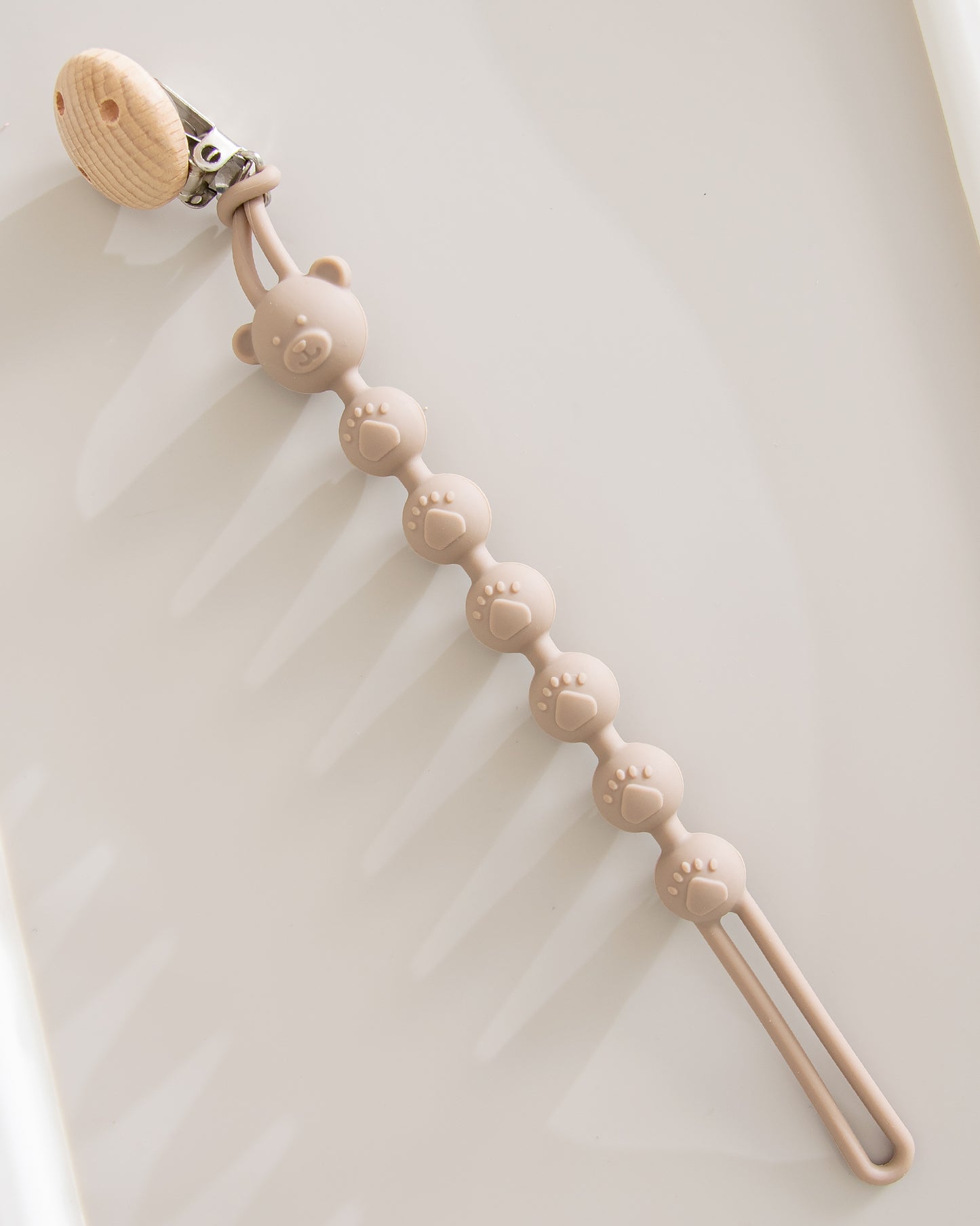 Napphållare i silikon - Teddy - Taupe