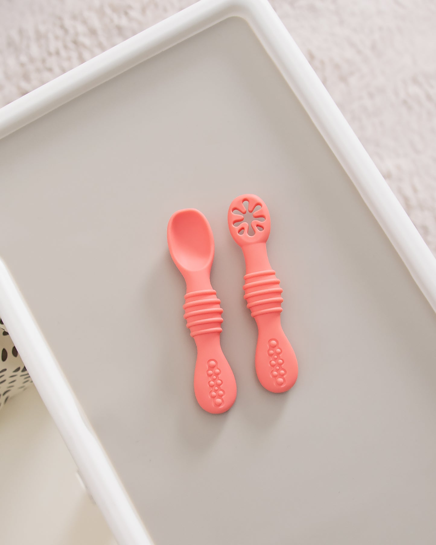 Pre-Spoon/Nybegynder-ske – Coral (2 stk)