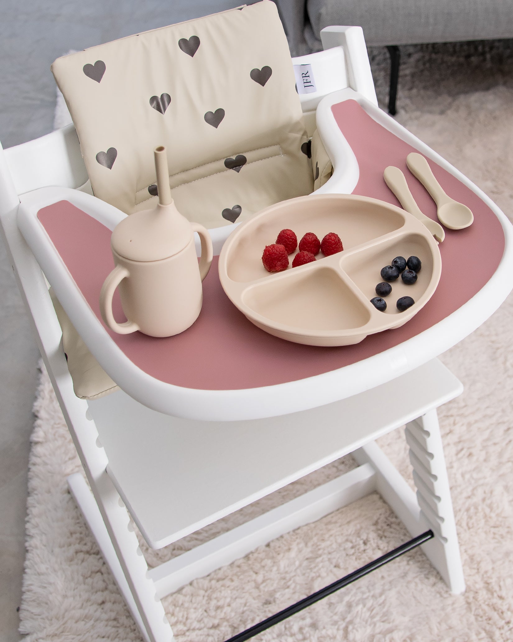 Silikoneunderlag til bakke til Stokke Tripp Trapp - Dusty Pink