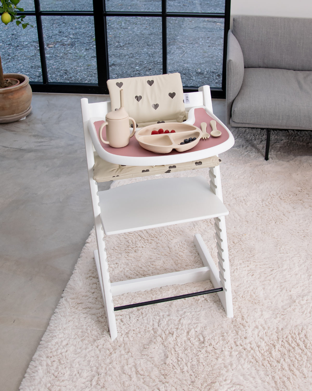 Silikoneunderlag til bakke til Stokke Tripp Trapp - Dusty Pink