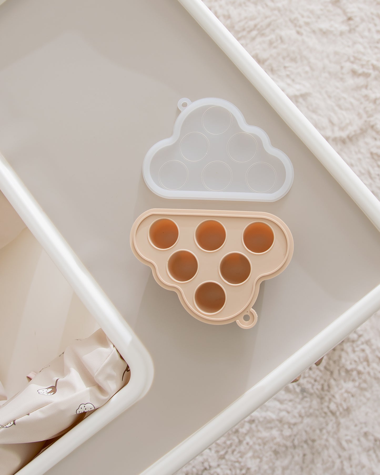 Lille silikoneform til smagsnapp - Sand/Beige