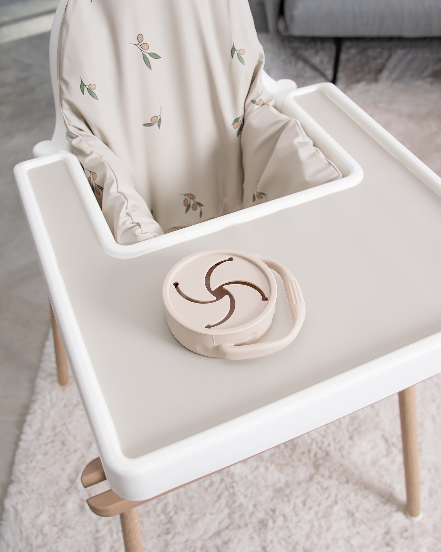 Välipala-rasia kannella/kahvalla - Piste Beige