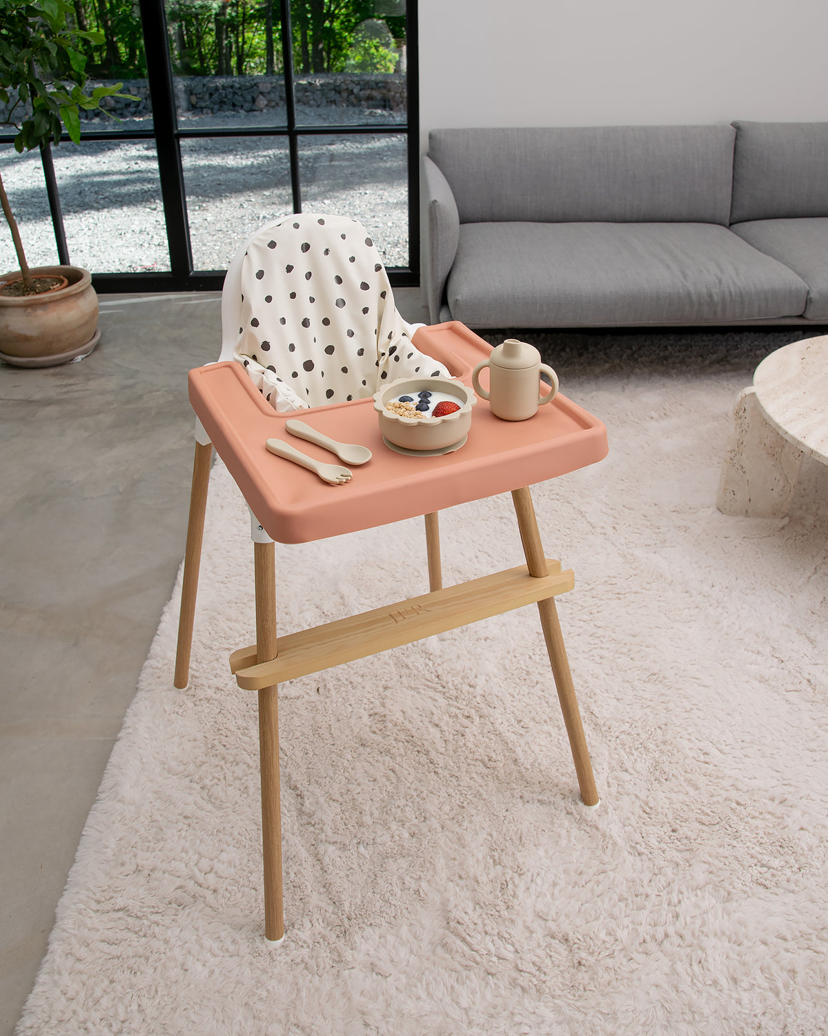 Full-Coverage Silicone Tray Mat - Apricot
