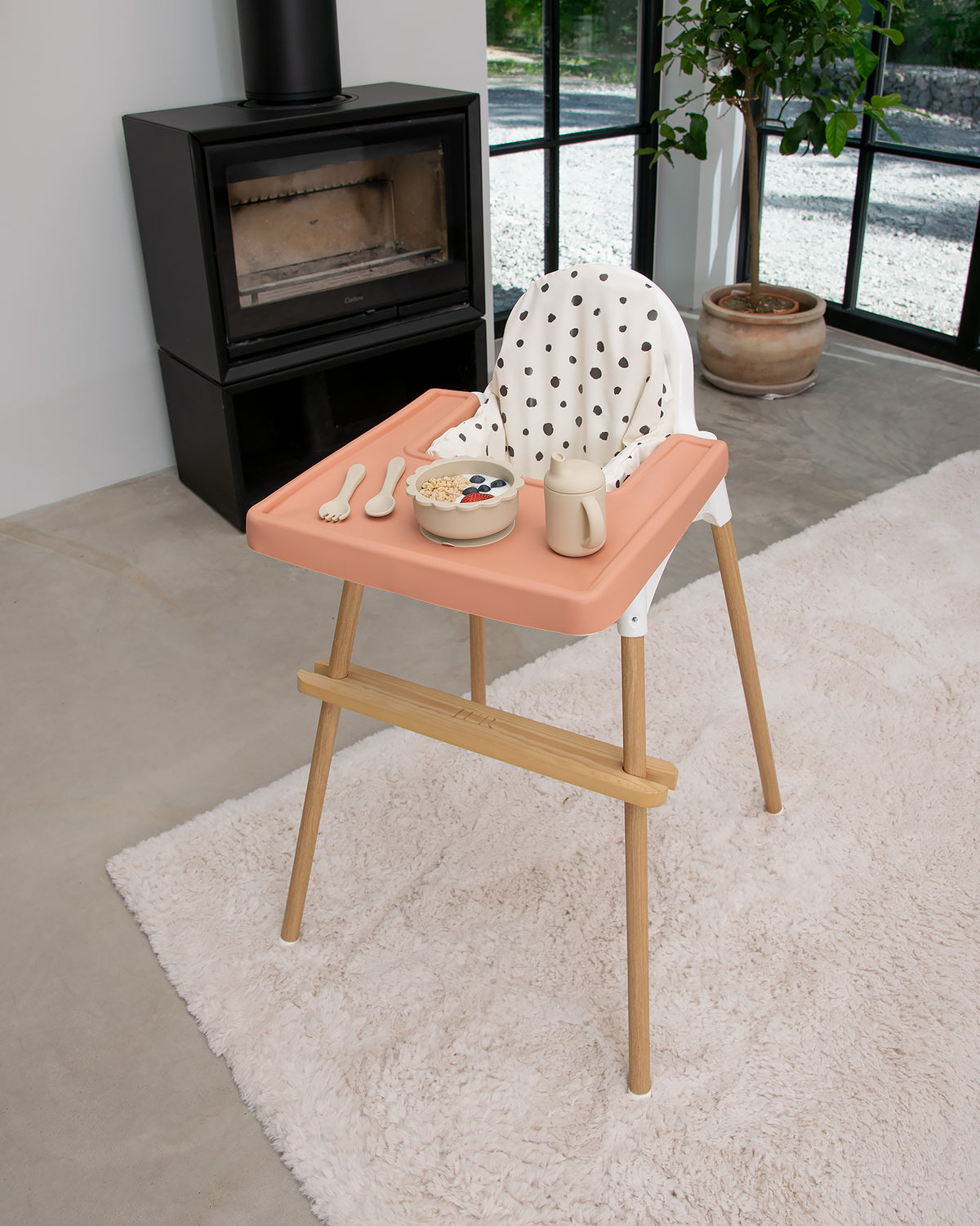 Full-Coverage Silicone Tray Mat - Apricot