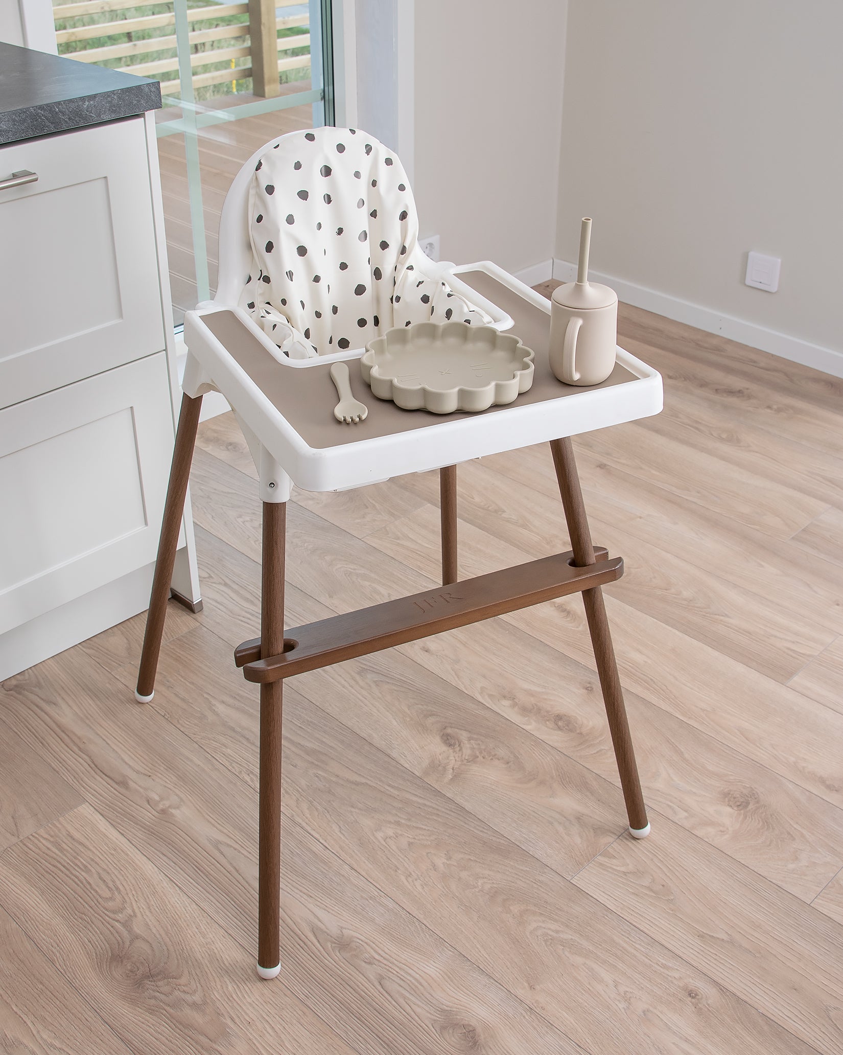 Fodstøtte til højstol Ikea Antilop - Brown Wood