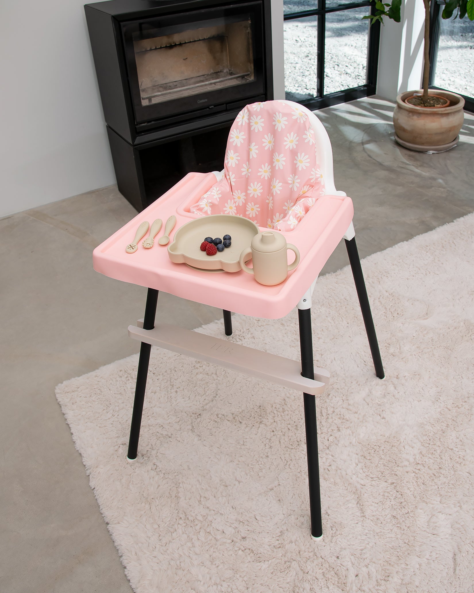 Full-Coverage Silicone Tray Mat - Pink