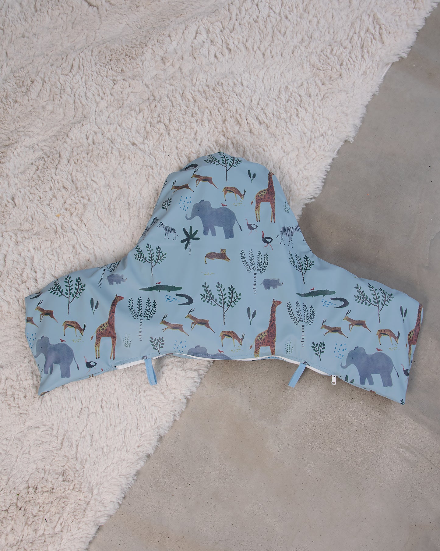 Patterned Cushion Cover - Jungle Animals Blue