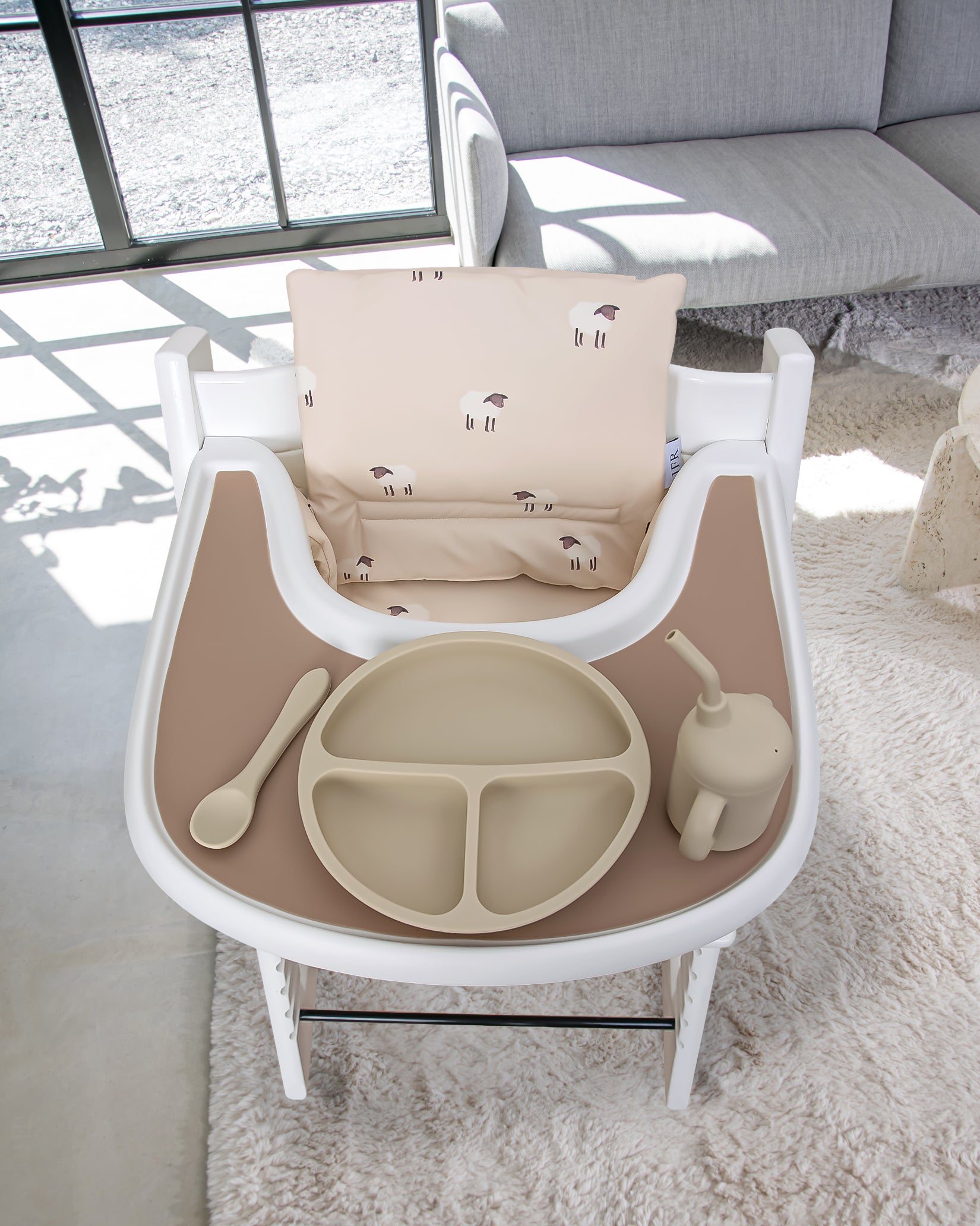 Cushion for Stokke Tripp Trapp - Beige Lamb
