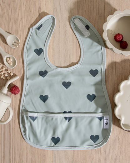 Avtorkbar/Vattentät Haklapp - Grön Med Hjärtan