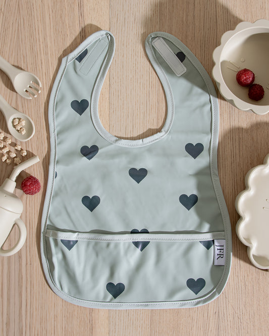 Avtorkbar/Vattentät Haklapp - Grön Med Hjärtan