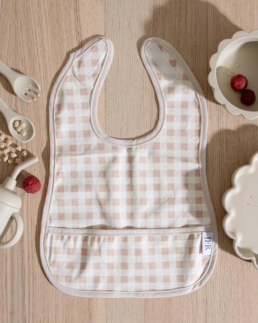 Avtorkbar/Vattentät Haklapp - Beige Gingham