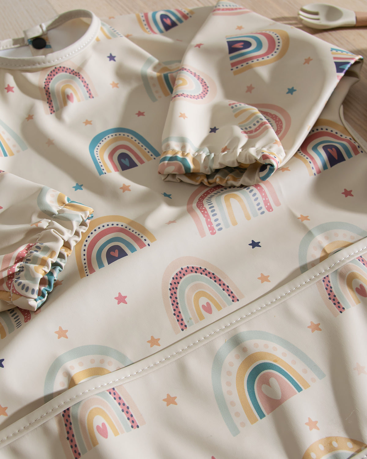 Long-Sleeved Bib - Rainbows