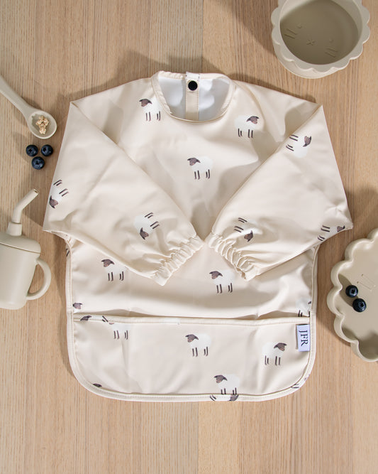 Långärmad Haklapp - Beige Lamm