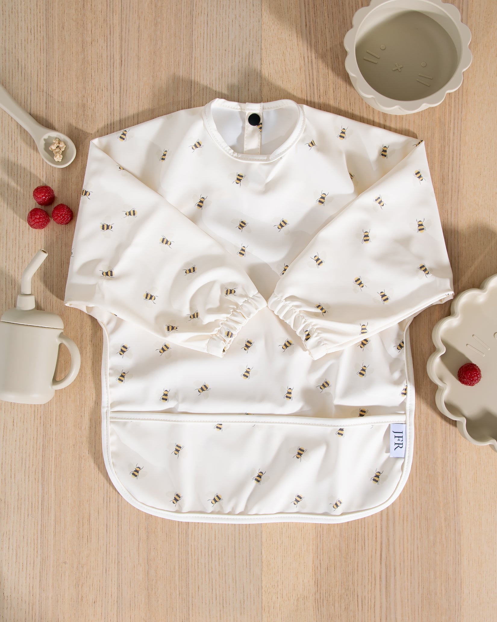 Långärmad Haklapp - Beige Bin