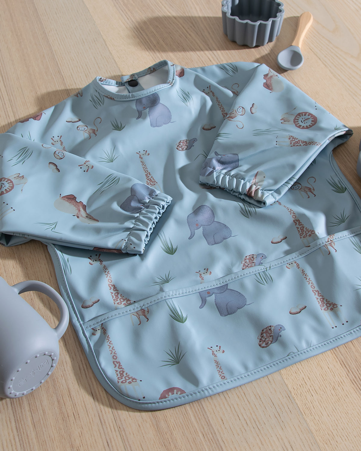 Long-Sleeved Bib - Blue Savannah