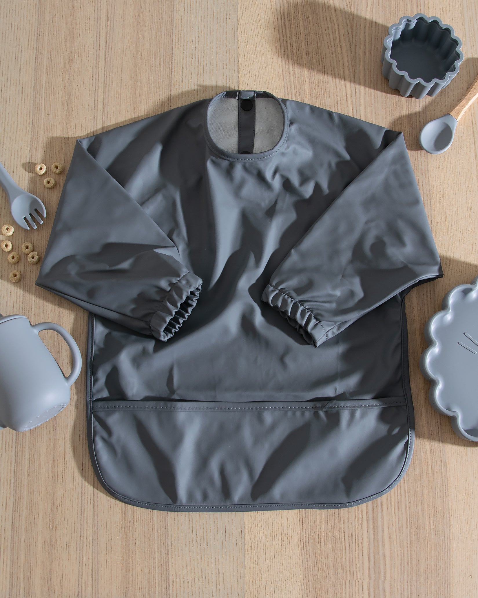 Långärmad Haklapp - Grey