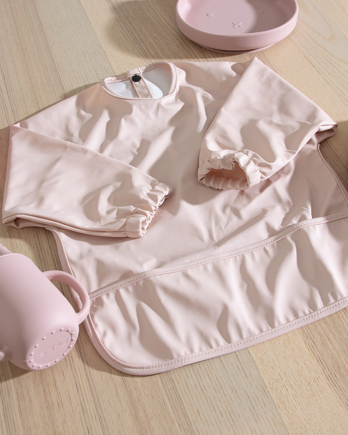 Långärmad Haklapp - Blush Pink