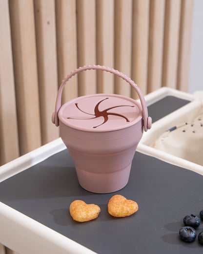Snack box with lid - Blush Pink