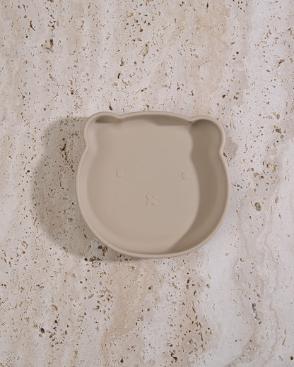 Silicone bear plate - Beige