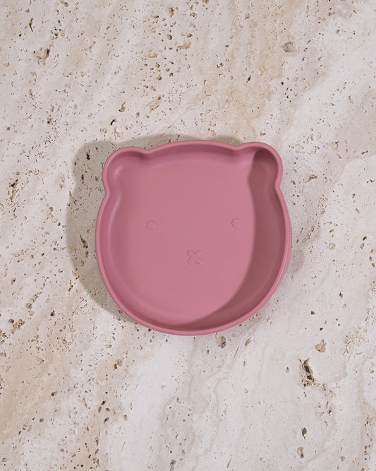 Silicone bear plate - Dusty Pink