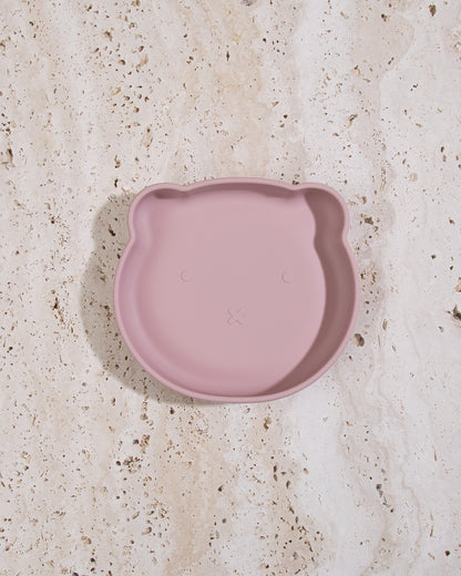 Silicone bear plate - Blush Pink